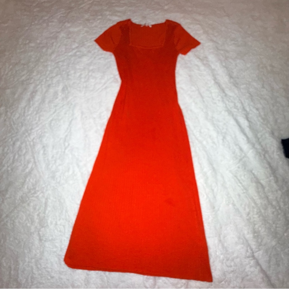 Elegant Orange Maxi Dress